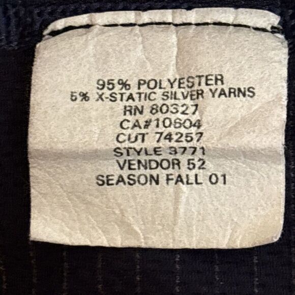 Pearl Izumi Vintage Navy Blue X-Static 1/4 Zip Long Sleeve Pullover Men's Large - Picture 13 of 14